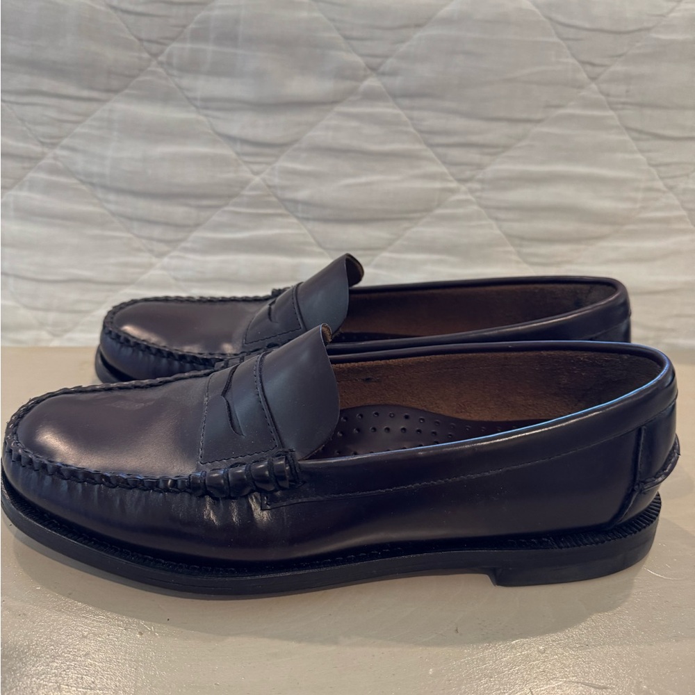 Sebago Leather Dan Loafers - Deep Brown Burgundy - Picture 10 of 10